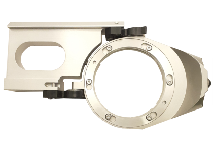 Blank holder for CORiTEC 350i Loader with magazine holder, both aluminium